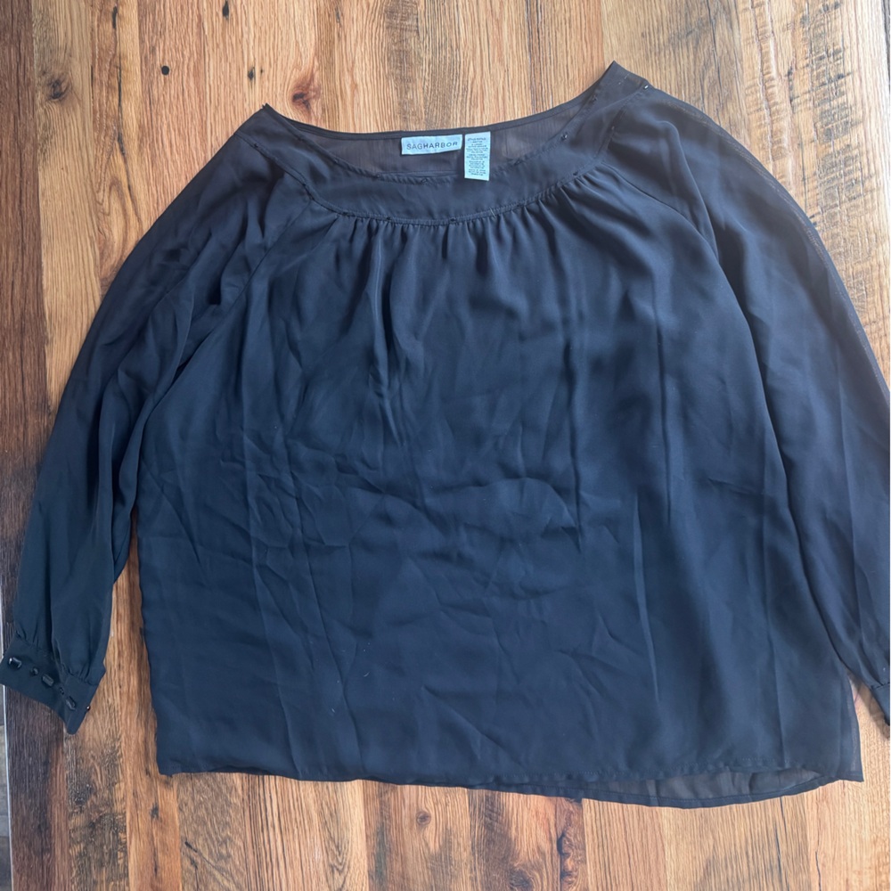 Sag Harbor Black Blouse